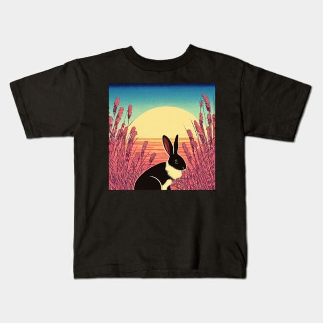 Just A Cute Black Havana Rabbit Kids T-Shirt by wigobun